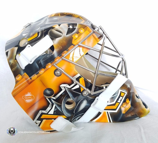 A closer look at Ducks goalie Frederik Andersen's awesome Lego helmet 