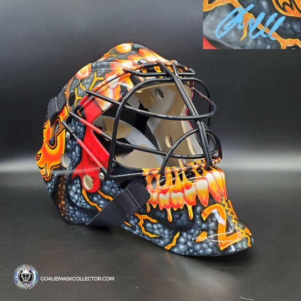 Jacob Markstrom's NEW Johnny Cash themed goalie mask for the @Calgary , Johnny Cash