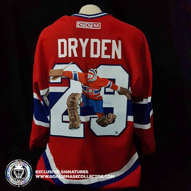 Demo: Ken Dryden Art Edition Signed Jersey SAVE Hand-Painted