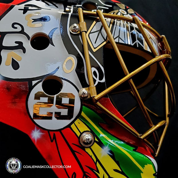 Marc-Andre Fleury Unsigned Goalie Mask Premium Minnesota Tribute