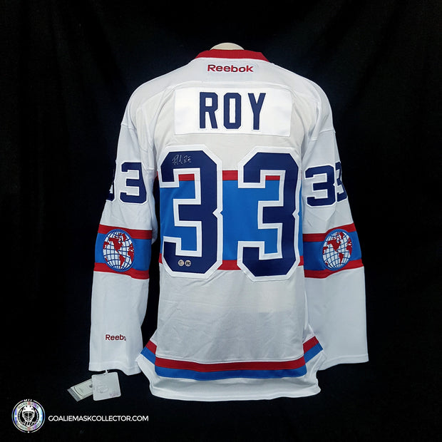 Patrick Roy Montreal Canadiens Autographed Centennial Red Jersey