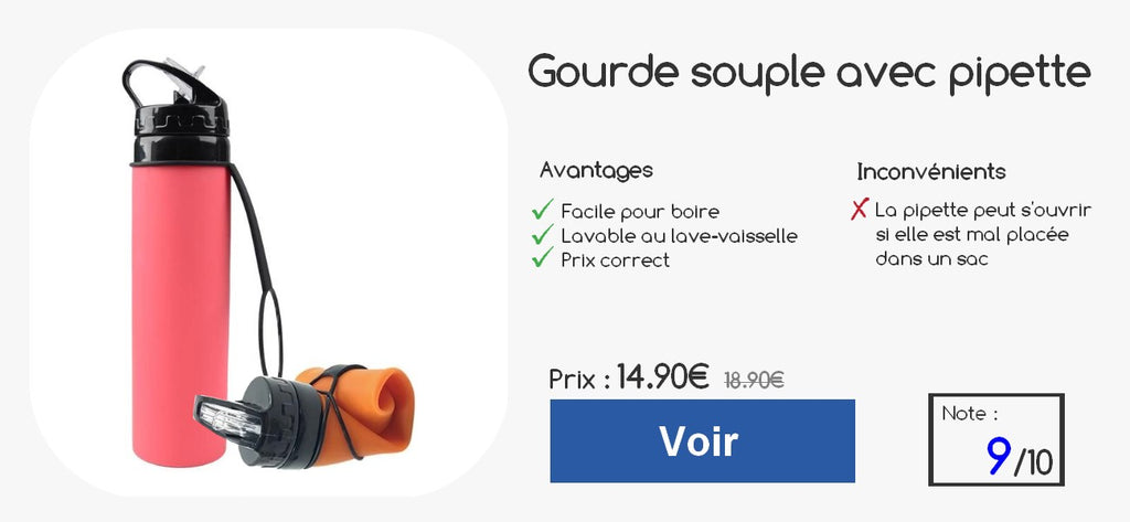 Guide de nettoyage : gourdes, flasques, poches à eau