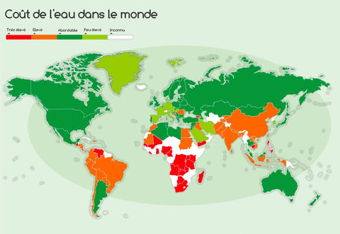 coût de l'eau dans le monde