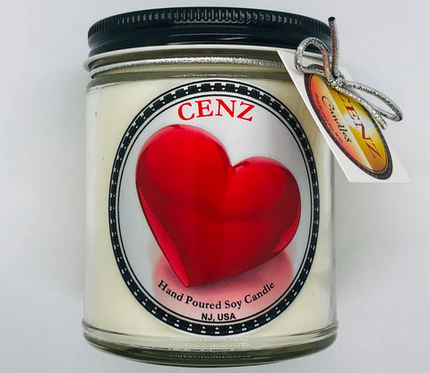 Large Red Heart Candle