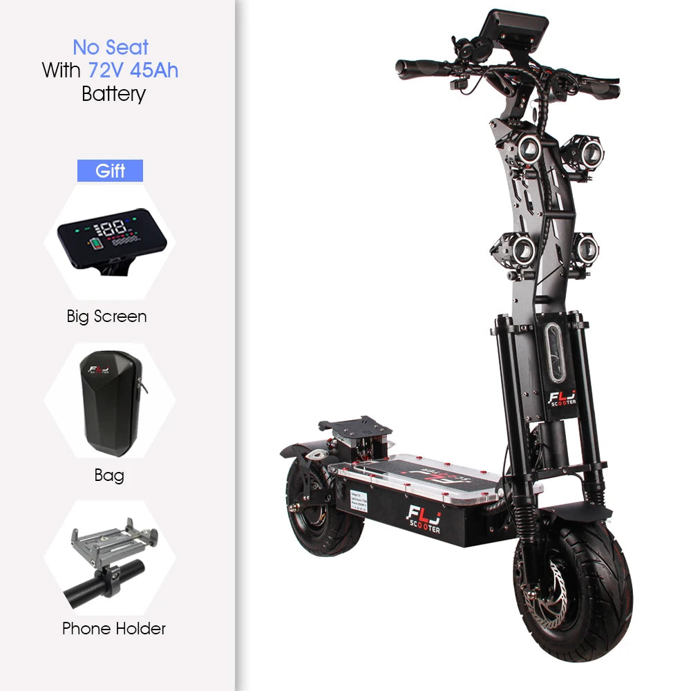 FLJ Upgraded 8000W 13inch fat wheel 72V Electric Scooter with 90-130kms range dual motor big wheel e bike adults E Scooter - Image 8