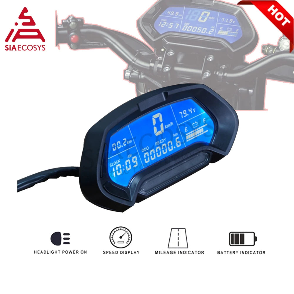 SALES CLEARANCE！CT-22 48V 72V 120V Universal Hall Digital LCD Programmable Speedometer Display for Electric  Motorcycle Bike