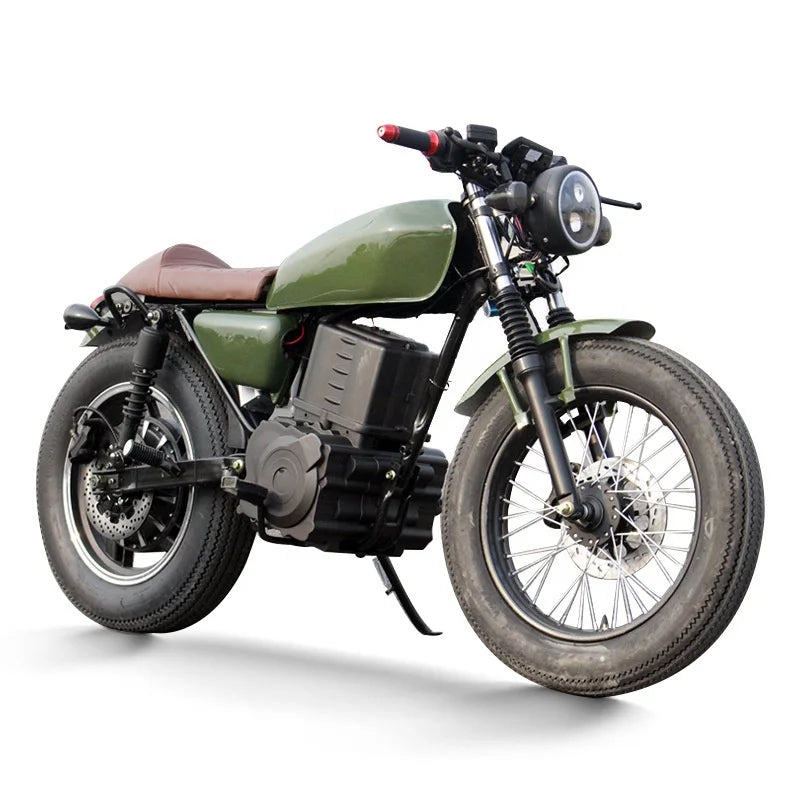 2022 china electric motorcycle vintage cafe racer 40ah lituim battery removable 2000w 3000w controller