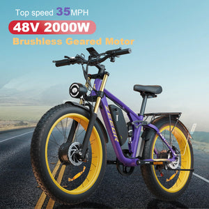 Zeegr S1 tire ebike 500w batteries 48v 2000w snow electric bike 7 speeds dual motor 2000w  mountain electric bicycle with ce - E Smart Way 