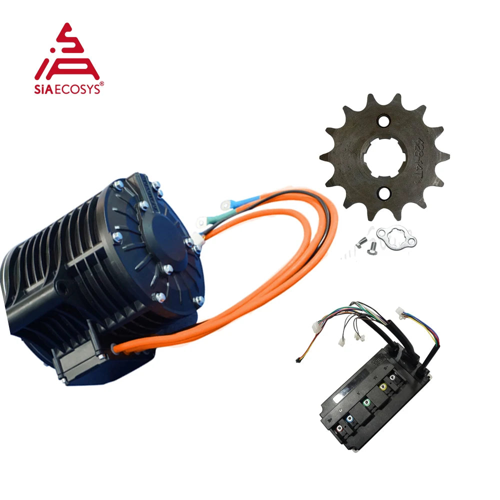 QS138 70H 3000W V1/V2 new version mid drive motor sprocket 428 and EM150SP controller for electric motorbike