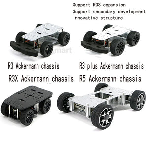 Big Ackerman Chassis 4WD Drive Robot Car Unmanned Vehicle High-Precision GMR Encoder Motor RC Tank Programmable Robot DIY Kit - E Smart Way 