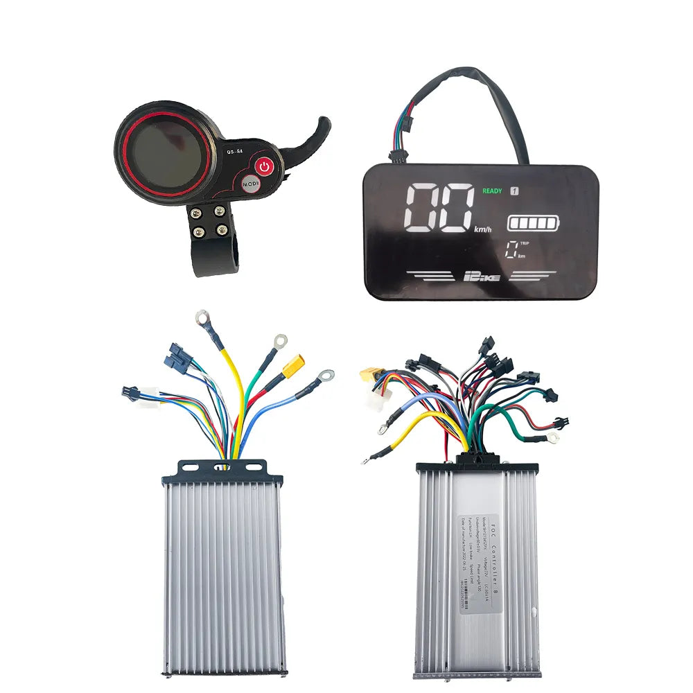 JB JingBo 72V 50A FOC Sine Wave Scooter Controller for 6000w - 8000W 10000W 12000w e scooter QS-S4 Display PCB Accelerator
