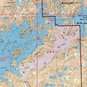 Seagull Lake Bwca Map Map 6 - Saganaga And Seagull Lakes – Mckenzie Maps