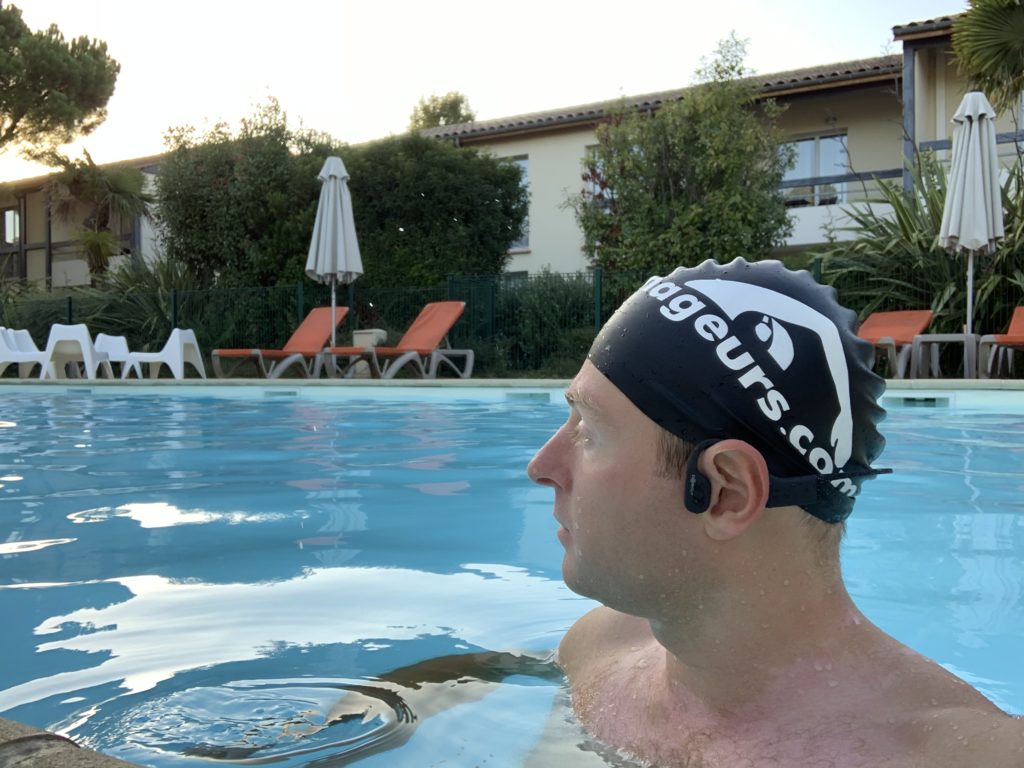 Openswim,Écouteur Natation À Conduction Osseuse, Lecteur Mp3 Étanche  Ip68,Casque Sport Pour La Natation,Le Surf,Le Triathlon,[J1593]