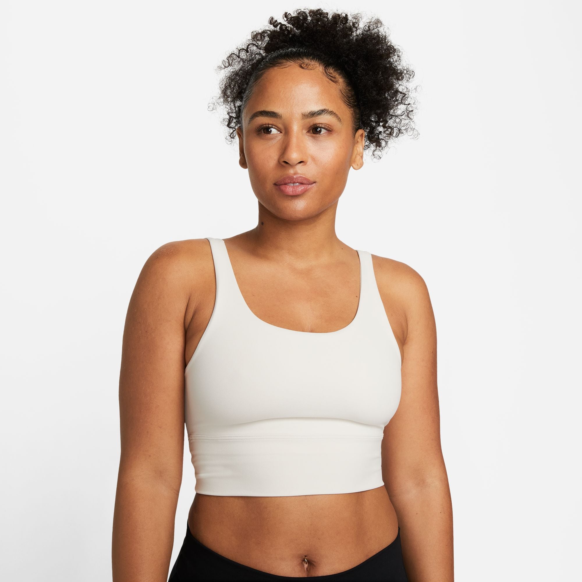 Nike Dri-FIT Swoosh Women's Medium-Support Non-Padded Sports Bra 'Whit –  Bouncewear