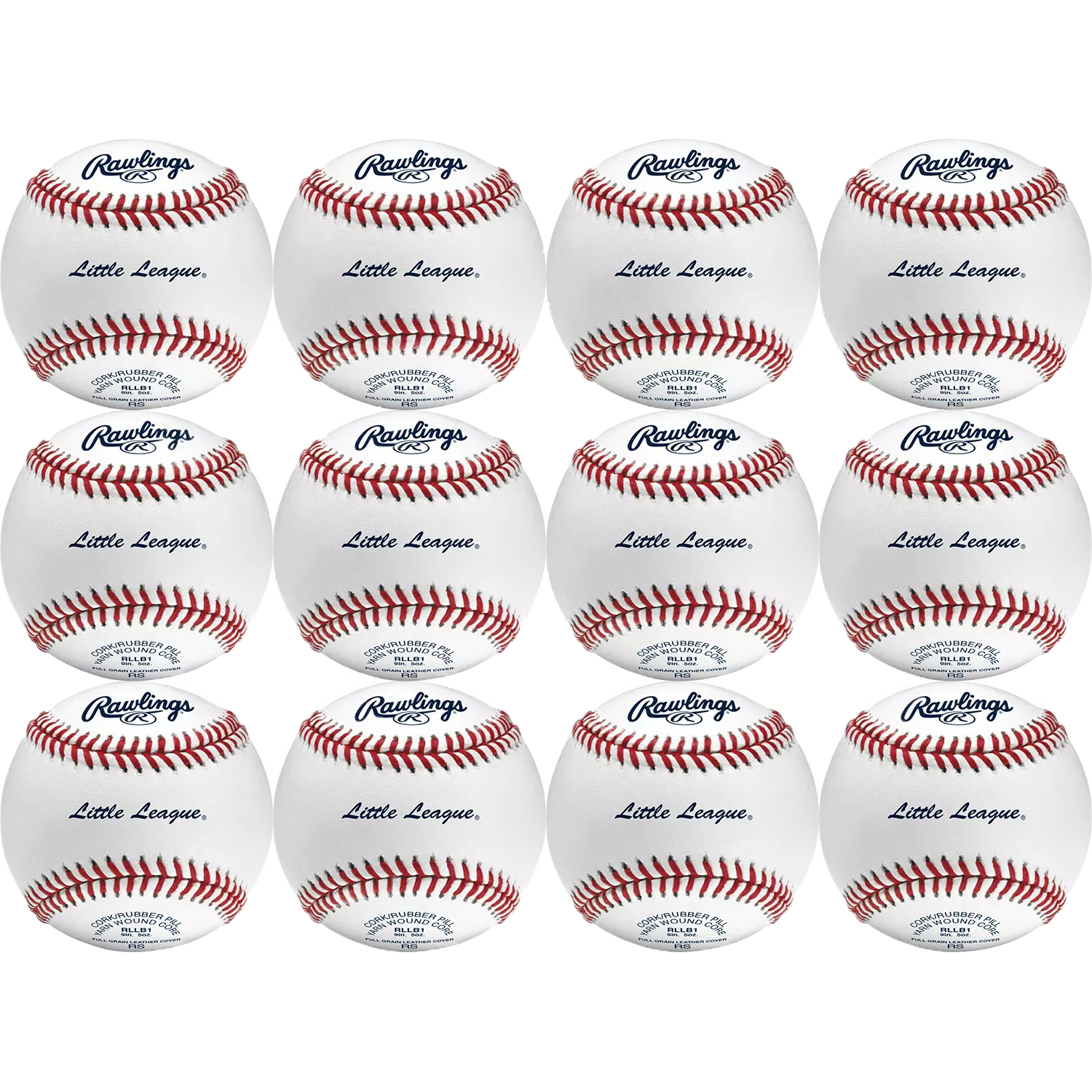 Rawlings Little League RLLB1 Baseballs - 12 Pack