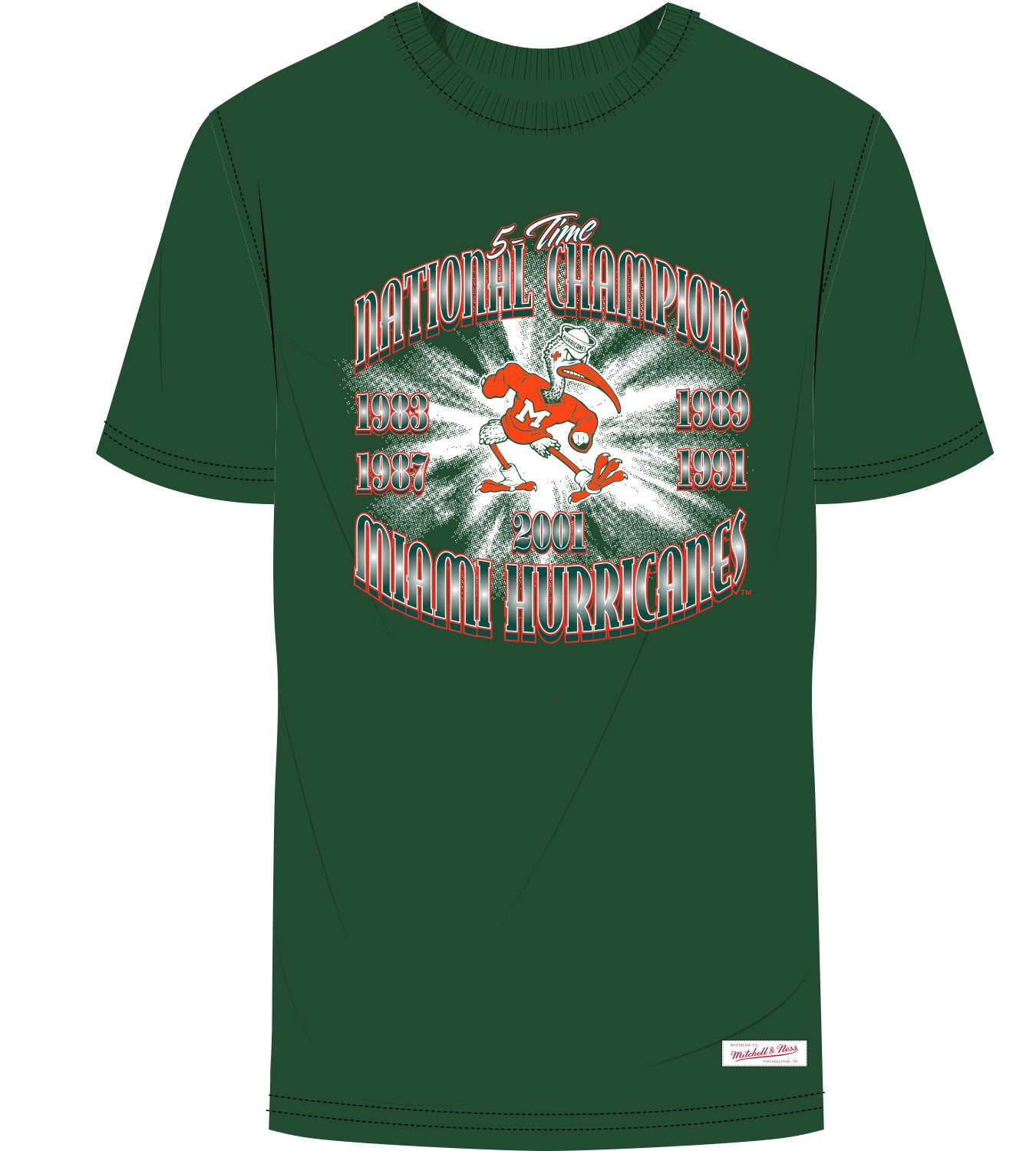 Mitchell & Ness Big Shine Tee University Of Miami