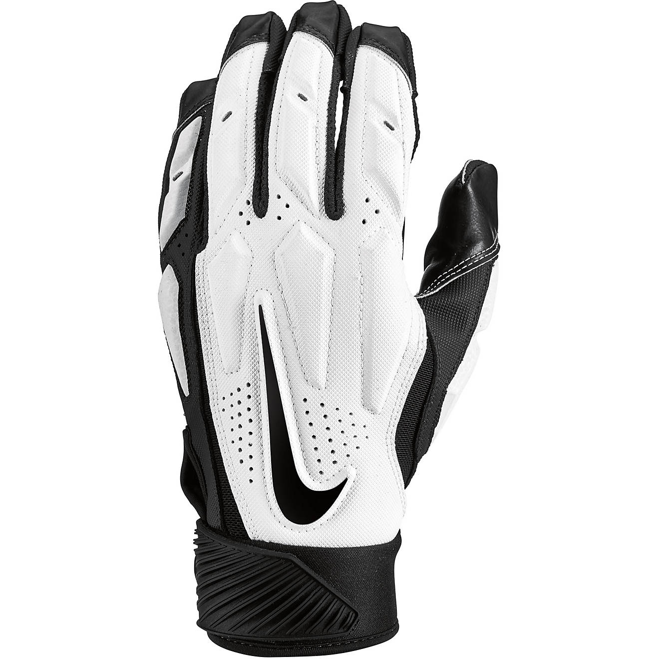 Men's Nike Vapor Jet 5.0 Football Gloves White/Chrome Size Medium