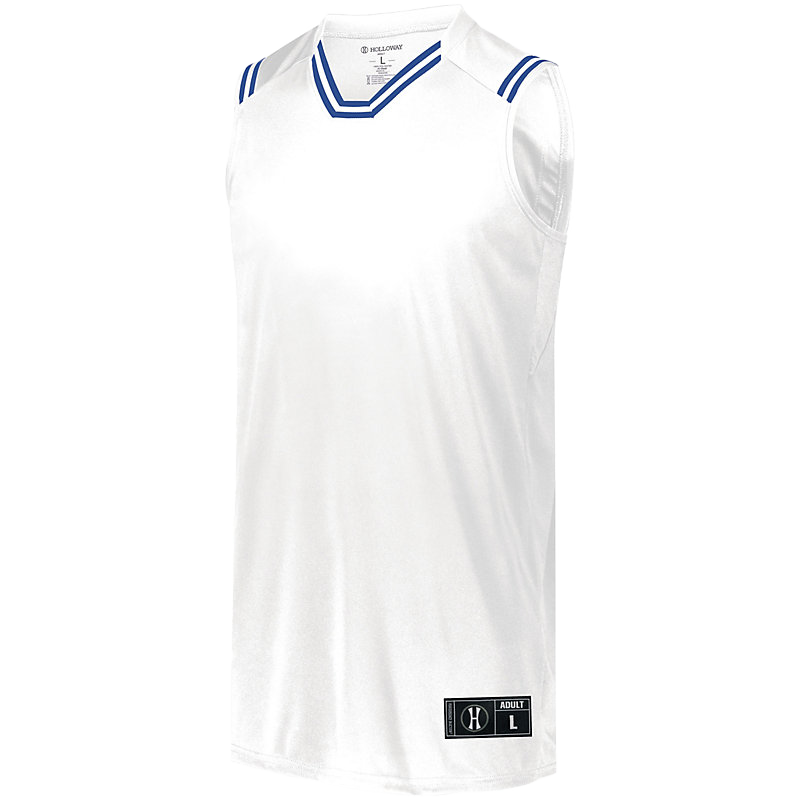 Holloway 224076 Retro Basketball Jersey - Royal/White - M