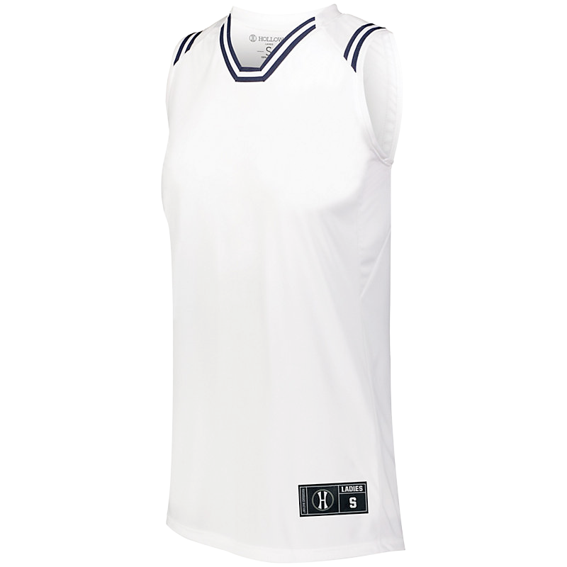 Holloway 224376 - Ladies Retro Basketball Jersey Royal/White - XL