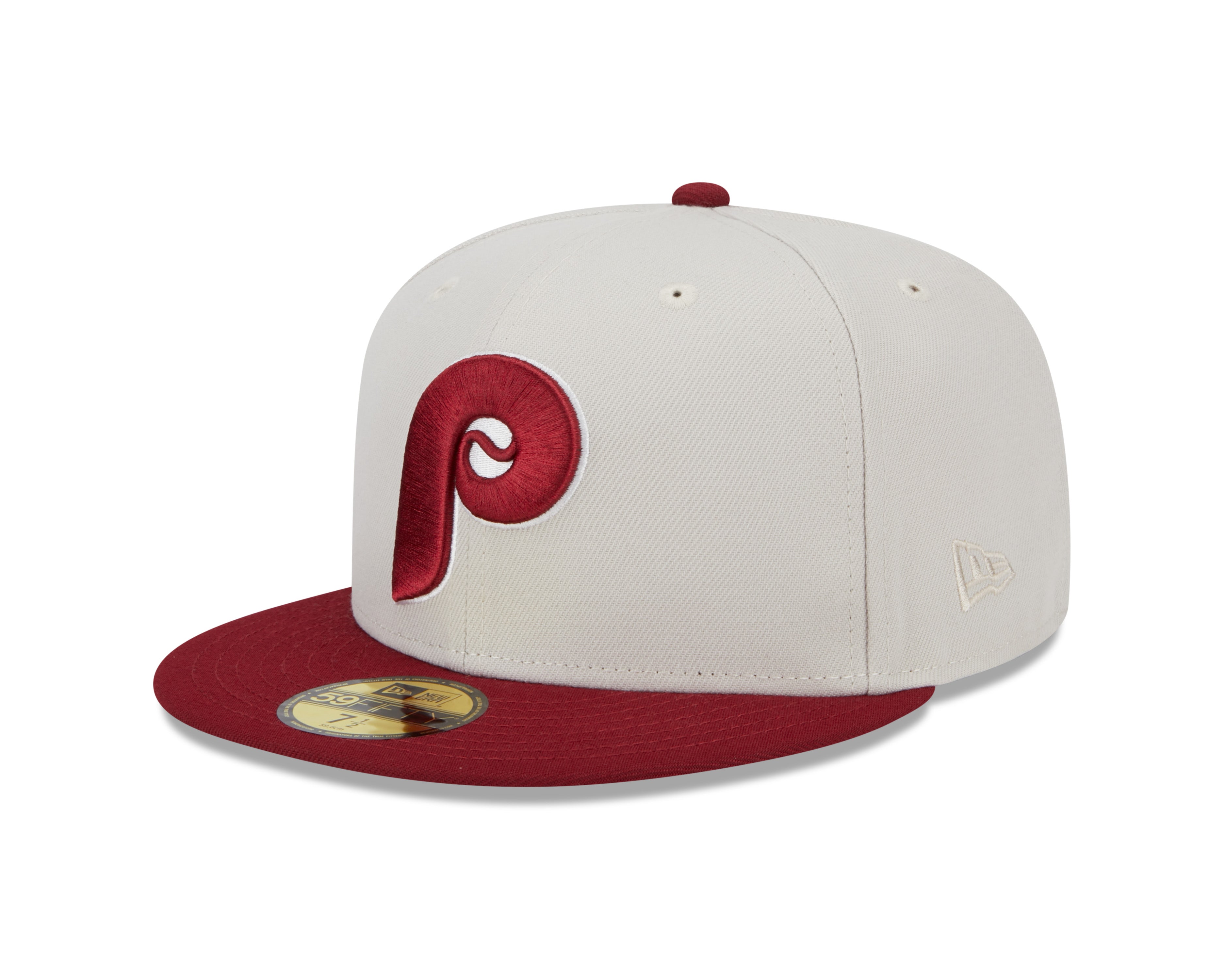 New Era 59FIFTY Black Soutache Philadelphia Phillies Hat - Black, Cardinal Black / 7 3/4