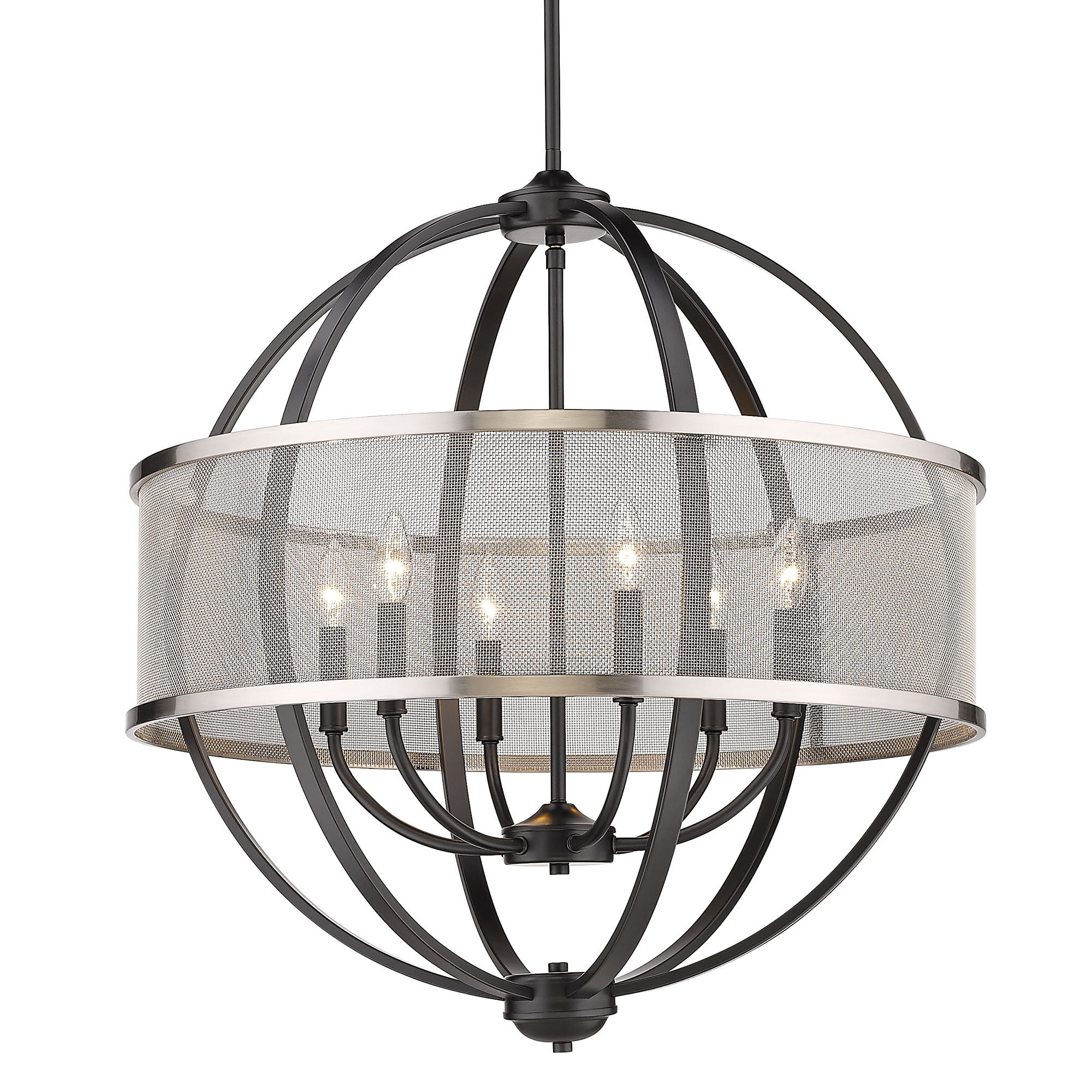 6 light chandelier with shade