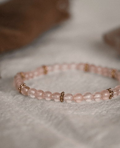 bienfaits quartz rose en bracelet