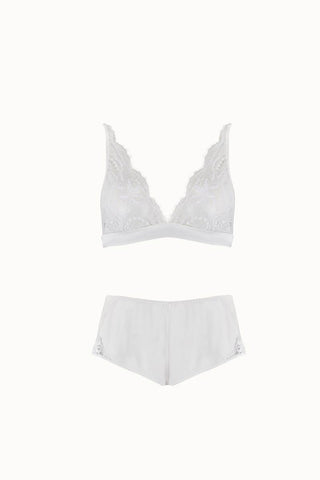 Fleur of England Signature White boudour bra & french knickers