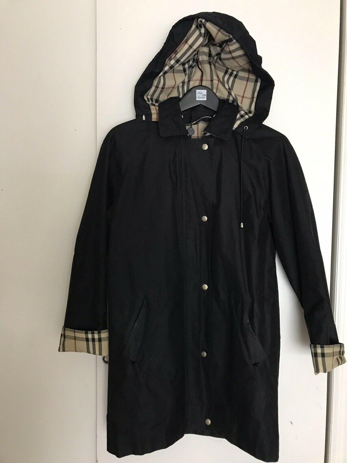 BURBERRY Black Wind Breaker Trench Coat size 2 – ClosetsNYC