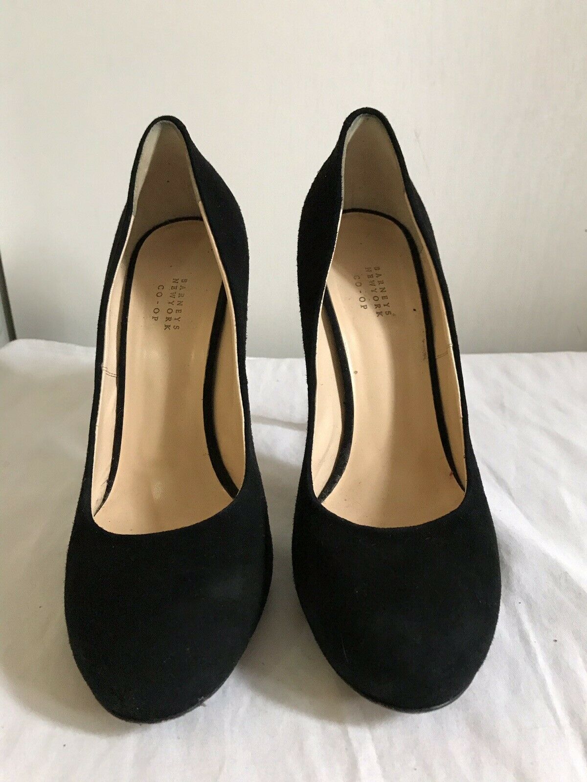 New york Black Suede high Heels Sz 9 