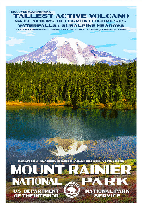 Mount Rainier National Park | National Park Posters