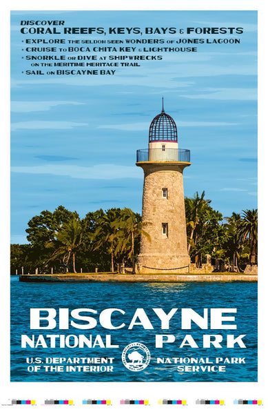national park biscayne posters artist proof poster retro wpa proofs