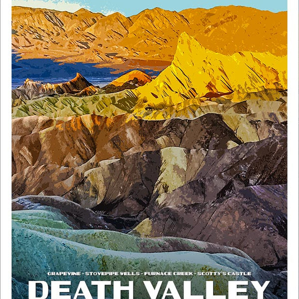 Death Valley National Park Poster Death Valley Wpa Art Print National Park Posters