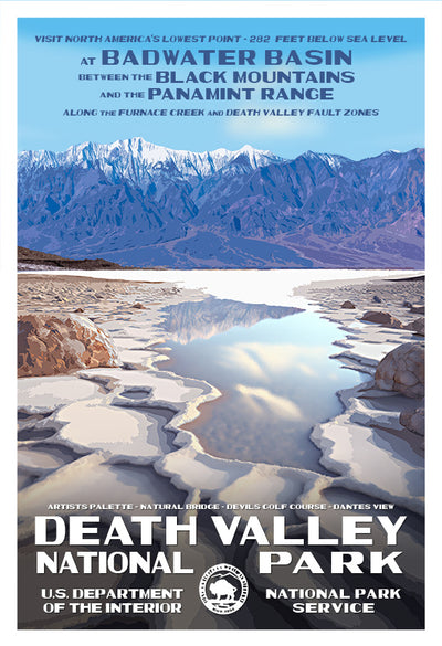 Death Valley National Park Poster | Death Valley WPA Art Print – National  Park Posters