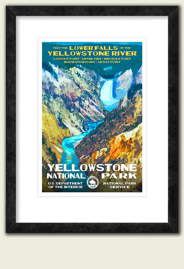 yellowstone national park poster yellowstone wpa print national park posters