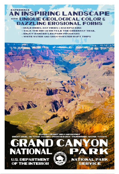 national park posters canyon grand poster wpa parks prints bet metro