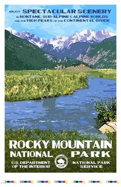 Rocky Mountain National Park Poster | Longs Peak Poster – National Park  Posters