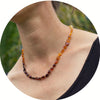 Adult Amber Necklace Bean - Rainbow