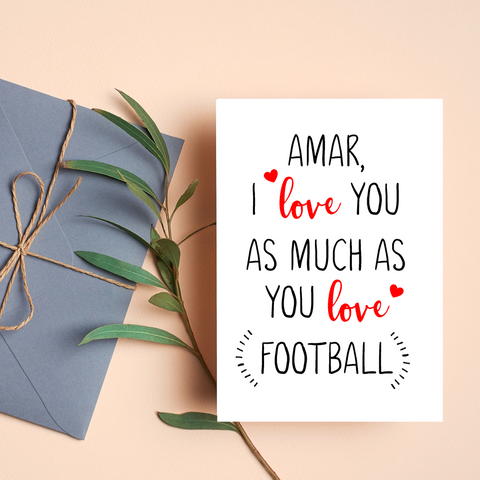 football themed birthday card