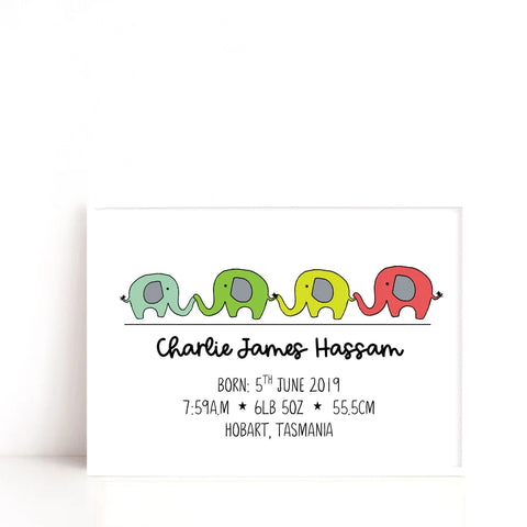 elephant customisable print 