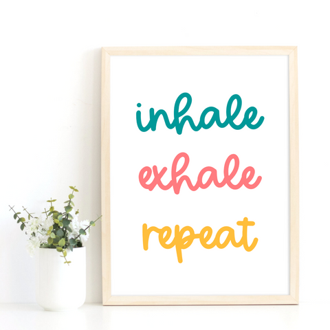 yoga poster quote print