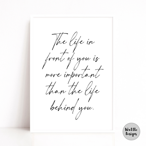 life quote print