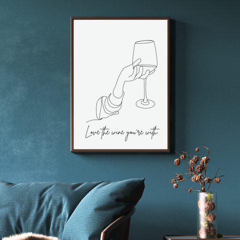 wine quote poster print