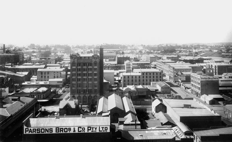 Looking North over the City of Brisbane in 1917