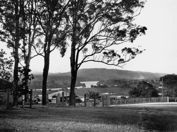 Panoramic view from Francis Lookout, Corinda, across the Brisbane River towards Mt. Coot-tha, 1931