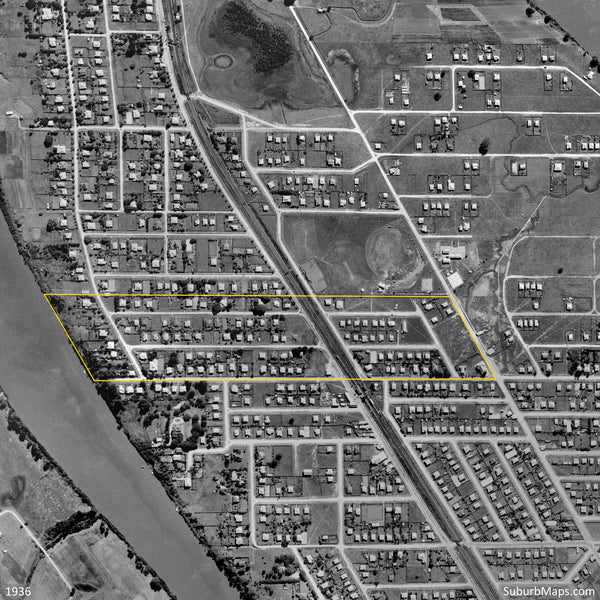 1936 Aerial Photo of Oatland's Estate
