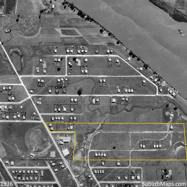 1936 Aerial Photo of Memorial Park Estate
