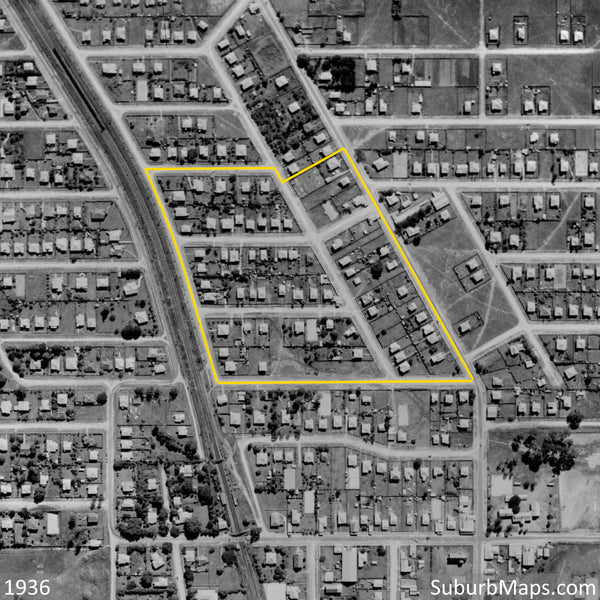 1936 Aerial Photo of Sherwood Park Estate - Section 1