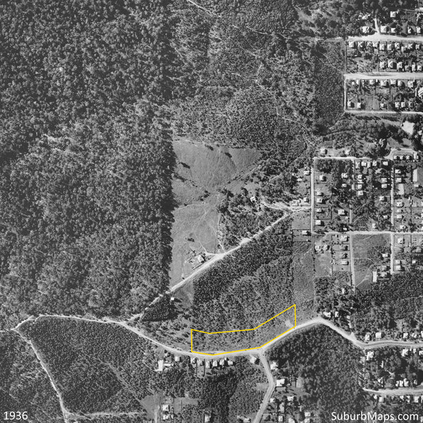 1936 Aerial Photo of Coomoola Park