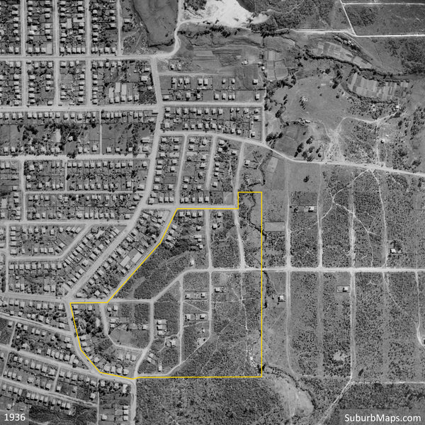 1936 Aerial Photo of Cracknel Road Estate