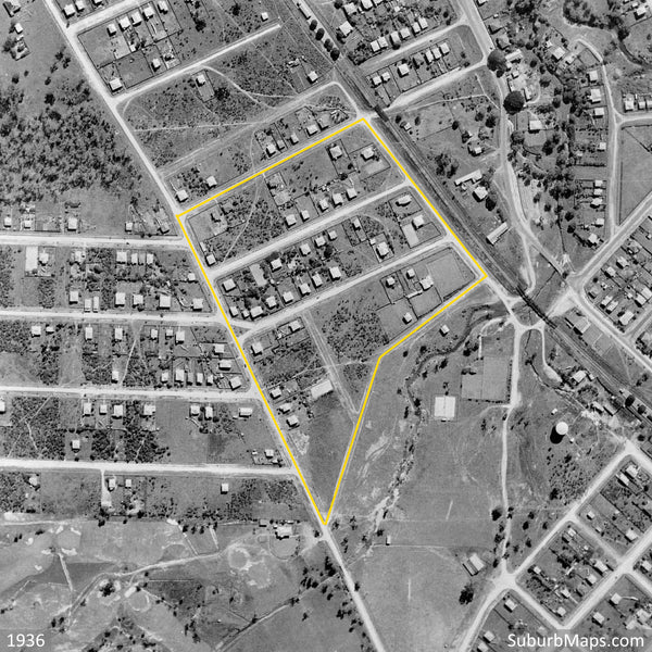 1936 Aerial Photo of Wynnum Sports Ground Estate